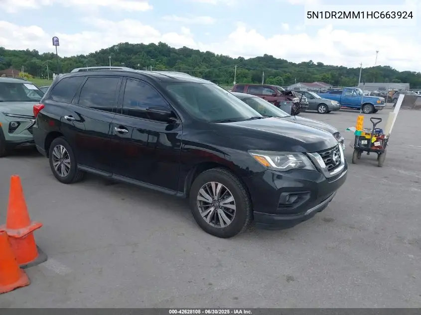 2017 Nissan Pathfinder Sv VIN: 5N1DR2MM1HC663924 Lot: 42628108
