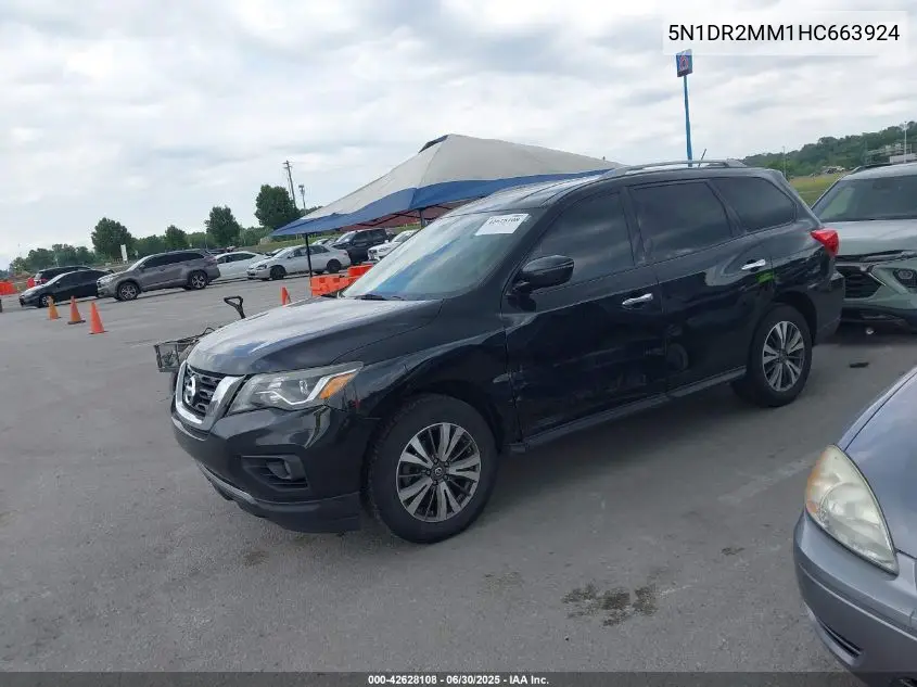 2017 Nissan Pathfinder Sv VIN: 5N1DR2MM1HC663924 Lot: 42628108