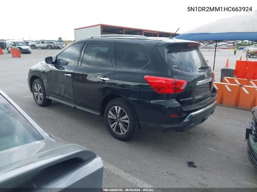 2017 Nissan Pathfinder Sv VIN: 5N1DR2MM1HC663924 Lot: 42628108
