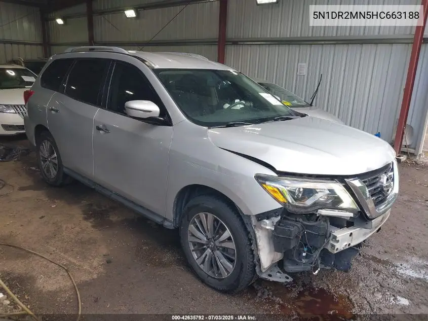 2017 Nissan Pathfinder Sv VIN: 5N1DR2MN5HC663188 Lot: 42635792