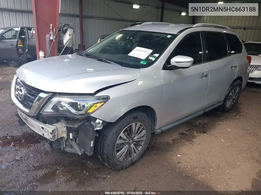 2017 Nissan Pathfinder Sv VIN: 5N1DR2MN5HC663188 Lot: 42635792