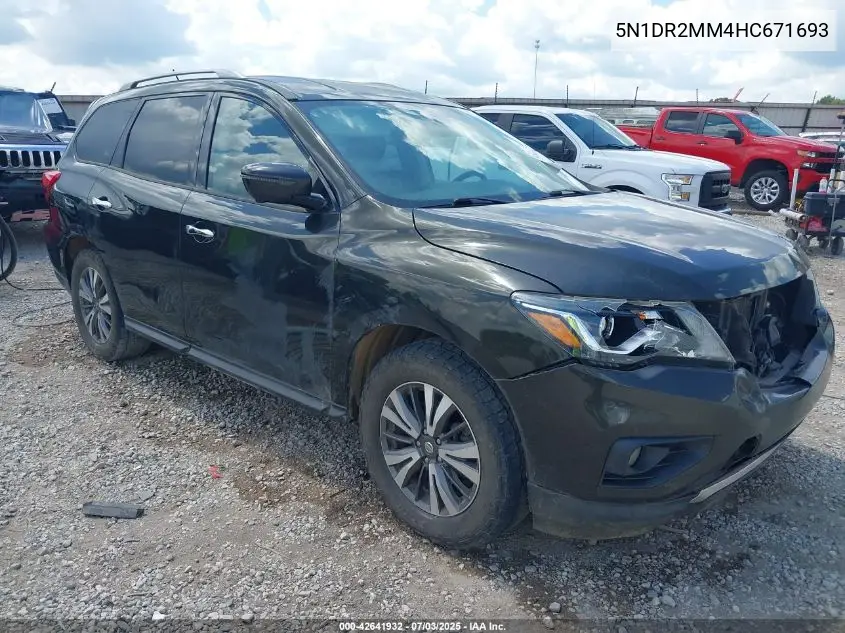2017 Nissan Pathfinder Sl VIN: 5N1DR2MM4HC671693 Lot: 42641932