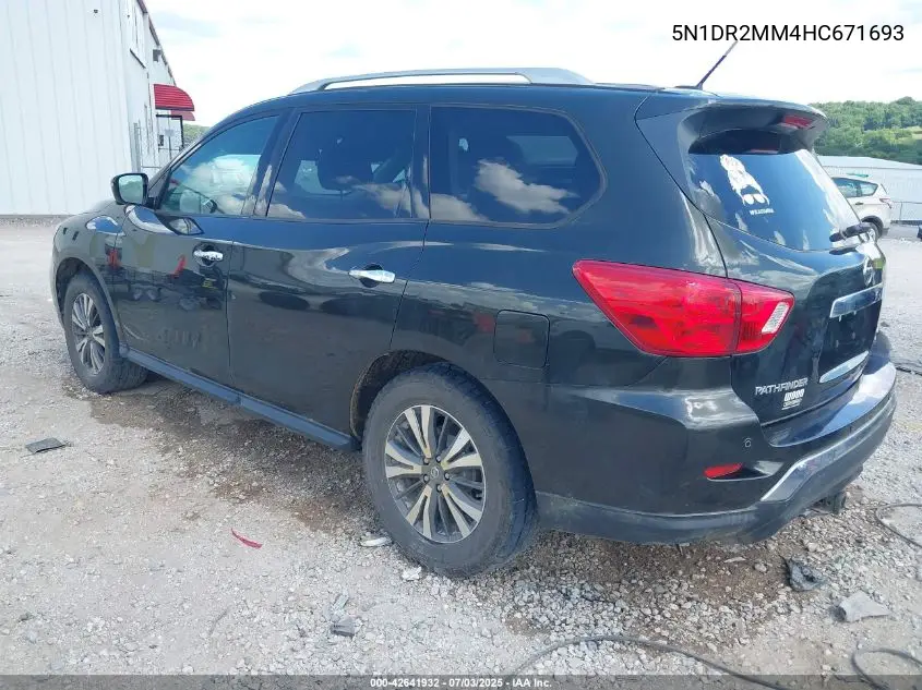 2017 Nissan Pathfinder Sl VIN: 5N1DR2MM4HC671693 Lot: 42641932