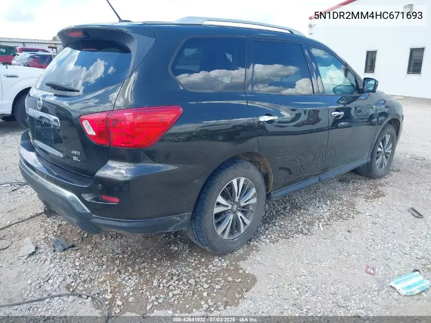 2017 Nissan Pathfinder Sl VIN: 5N1DR2MM4HC671693 Lot: 42641932