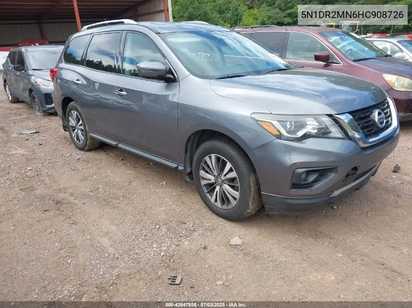 2017 Nissan Pathfinder Sv VIN: 5N1DR2MN6HC908726 Lot: 42647856
