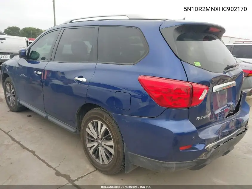 2017 Nissan Pathfinder Sv VIN: 5N1DR2MNXHC902170 Lot: 42649388