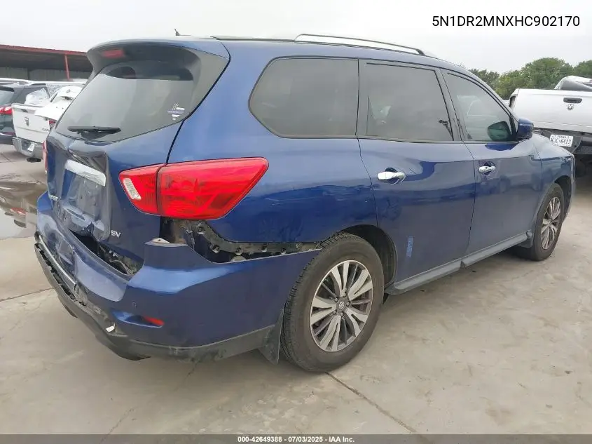 2017 Nissan Pathfinder Sv VIN: 5N1DR2MNXHC902170 Lot: 42649388