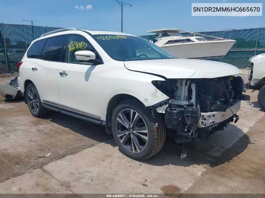 2017 Nissan Pathfinder Platinum VIN: 5N1DR2MM6HC665670 Lot: 42650977