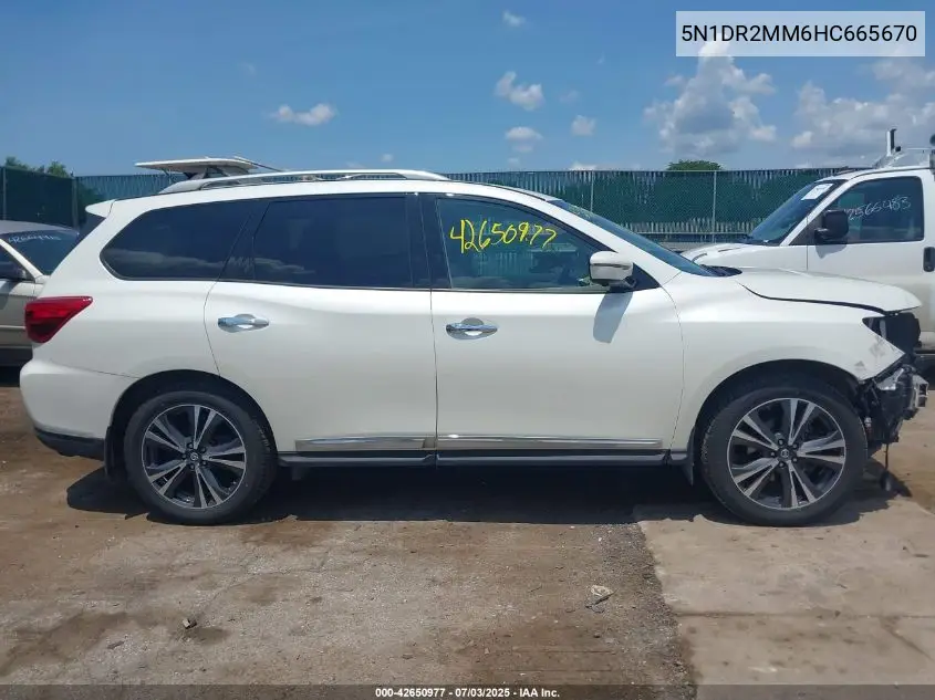 2017 Nissan Pathfinder Platinum VIN: 5N1DR2MM6HC665670 Lot: 42650977