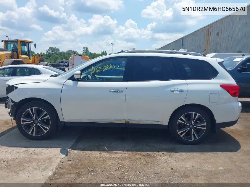 2017 Nissan Pathfinder Platinum VIN: 5N1DR2MM6HC665670 Lot: 42650977
