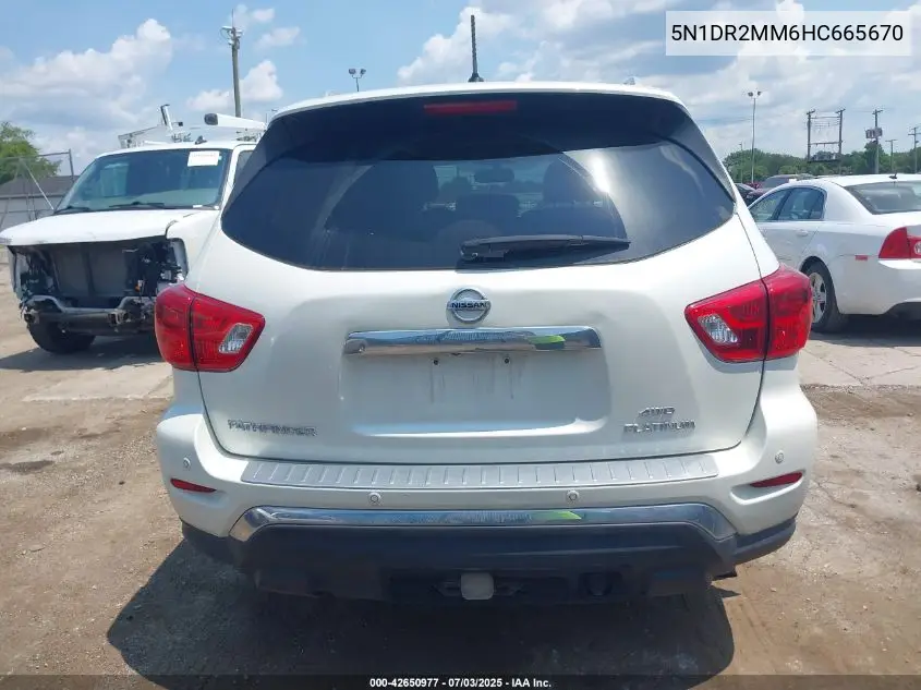 2017 Nissan Pathfinder Platinum VIN: 5N1DR2MM6HC665670 Lot: 42650977