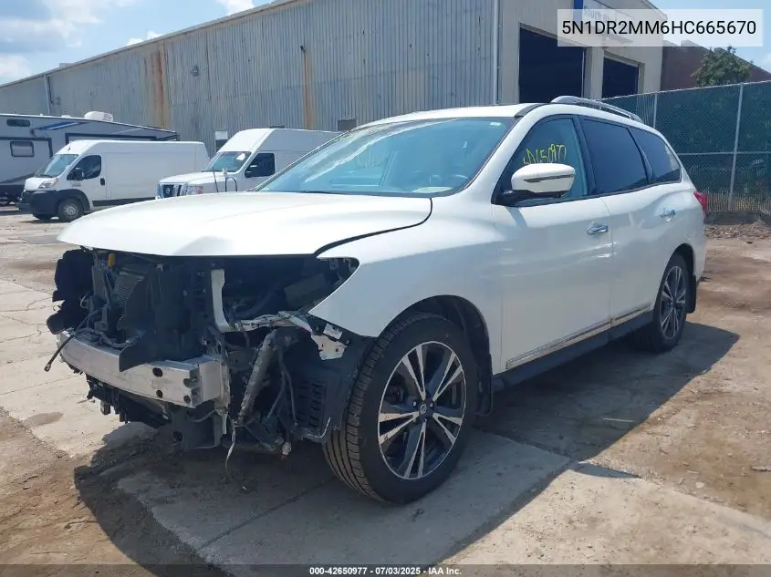 2017 Nissan Pathfinder Platinum VIN: 5N1DR2MM6HC665670 Lot: 42650977