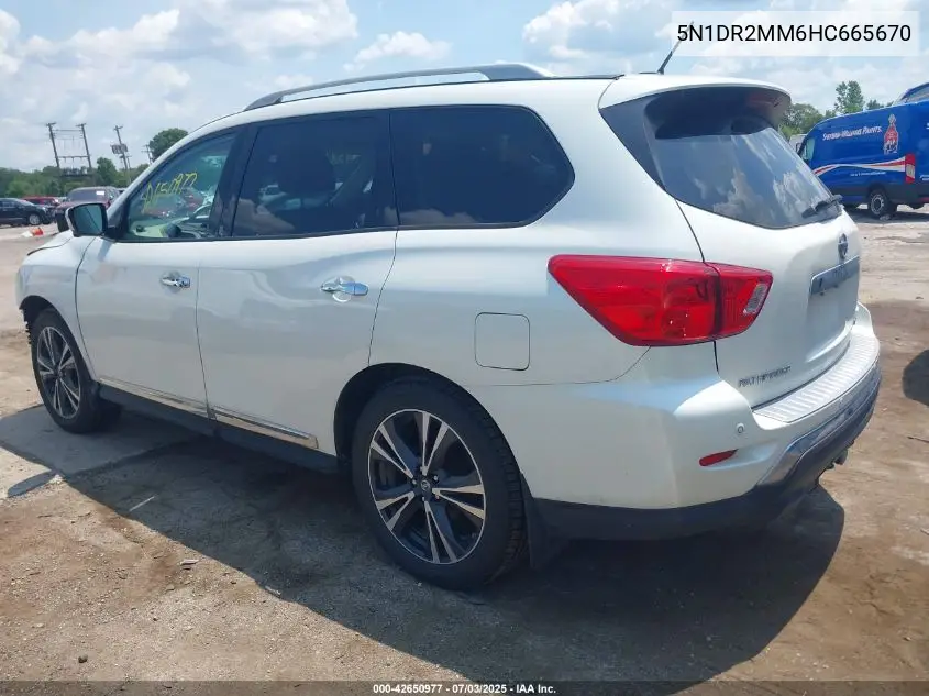 2017 Nissan Pathfinder Platinum VIN: 5N1DR2MM6HC665670 Lot: 42650977
