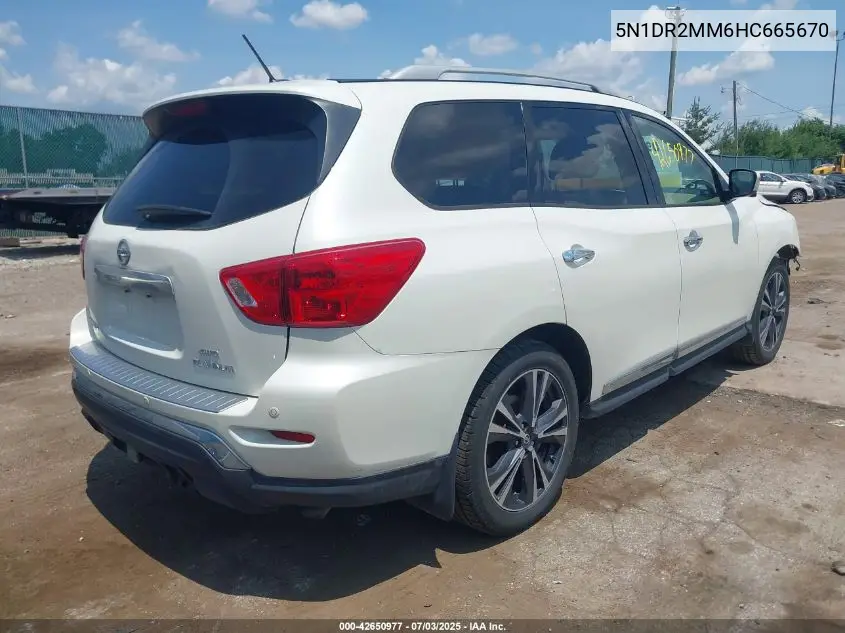 2017 Nissan Pathfinder Platinum VIN: 5N1DR2MM6HC665670 Lot: 42650977