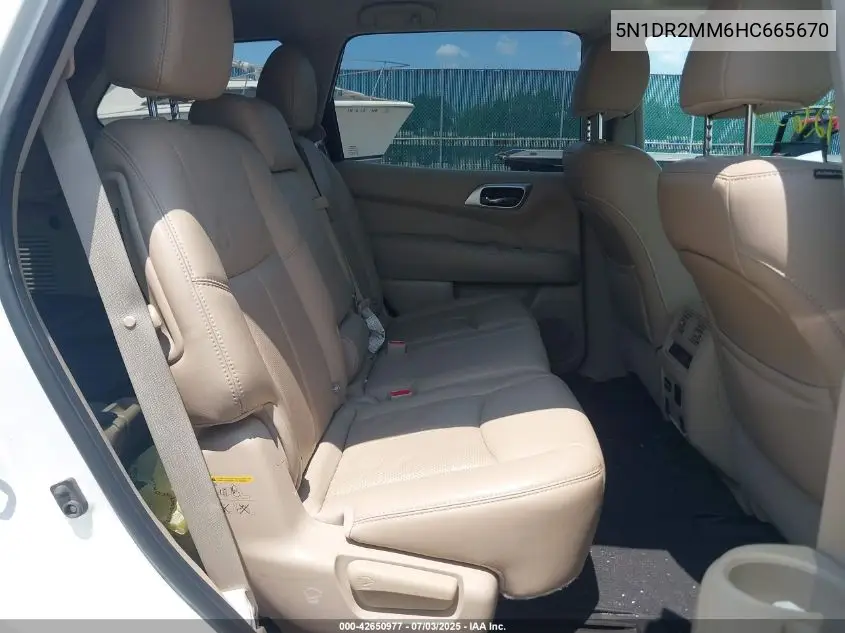 2017 Nissan Pathfinder Platinum VIN: 5N1DR2MM6HC665670 Lot: 42650977