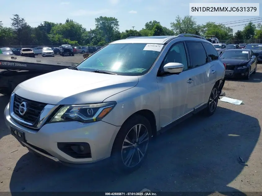 2018 Nissan Pathfinder S/Sv/Sl/Platinum VIN: 5N1DR2MMXJC631379 Lot: 42585871
