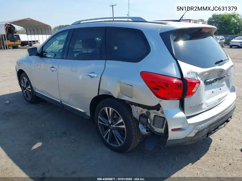 2018 Nissan Pathfinder S/Sv/Sl/Platinum VIN: 5N1DR2MMXJC631379 Lot: 42585871
