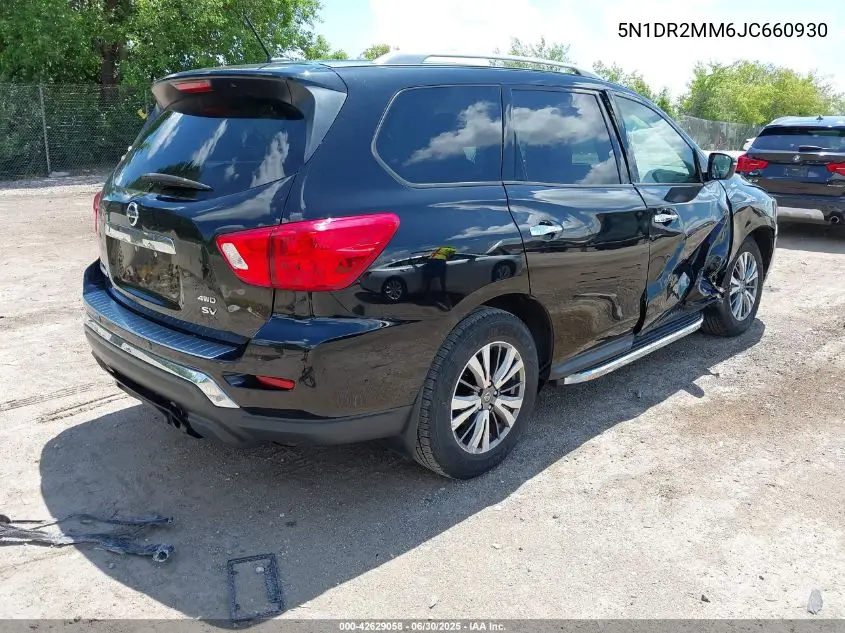 2018 Nissan Pathfinder Sv VIN: 5N1DR2MM6JC660930 Lot: 42629058