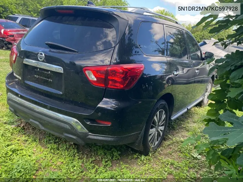 2019 Nissan Pathfinder S VIN: 5N1DR2MN7KC597928 Lot: 42612691