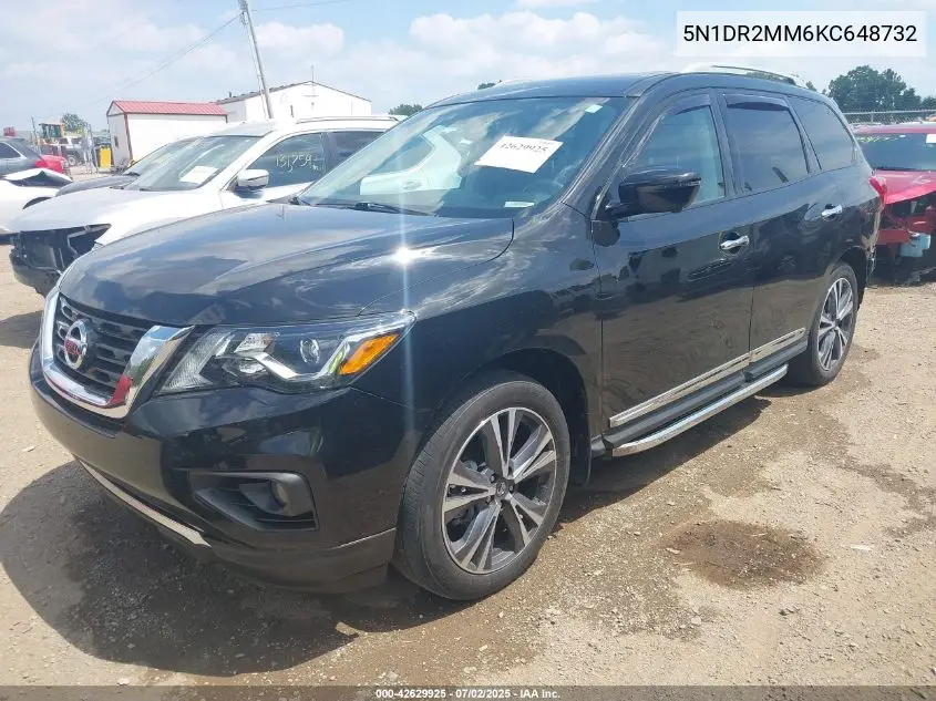 2019 Nissan Pathfinder Platinum VIN: 5N1DR2MM6KC648732 Lot: 42629925