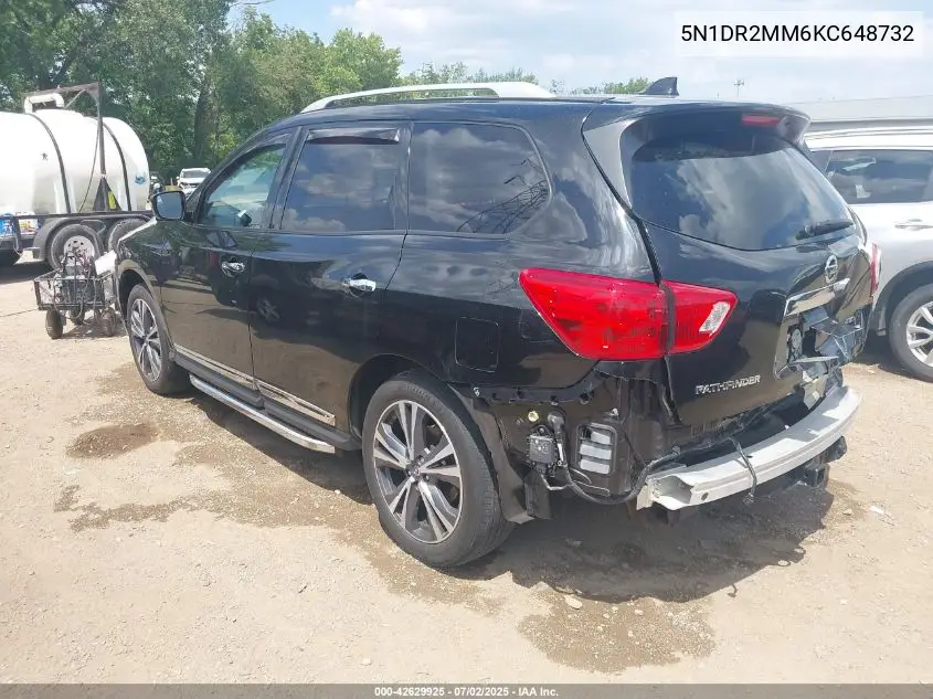 2019 Nissan Pathfinder Platinum VIN: 5N1DR2MM6KC648732 Lot: 42629925