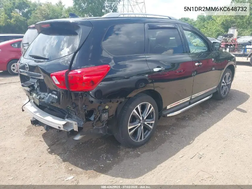 2019 Nissan Pathfinder Platinum VIN: 5N1DR2MM6KC648732 Lot: 42629925