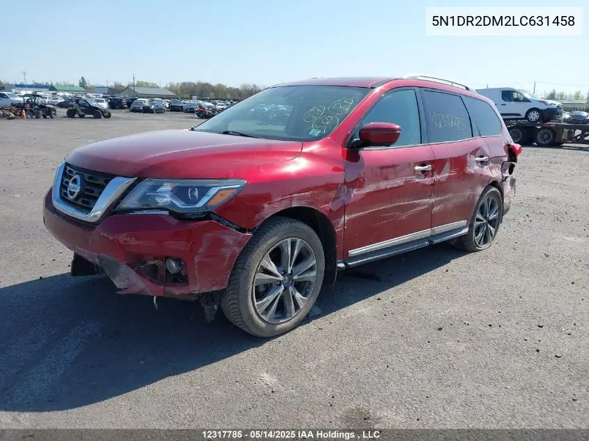 2020 Nissan Pathfinder Platinum VIN: 5N1DR2DM2LC631458 Lot: 12317785