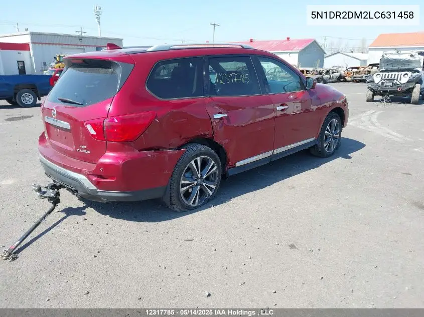 2020 Nissan Pathfinder Platinum VIN: 5N1DR2DM2LC631458 Lot: 12317785