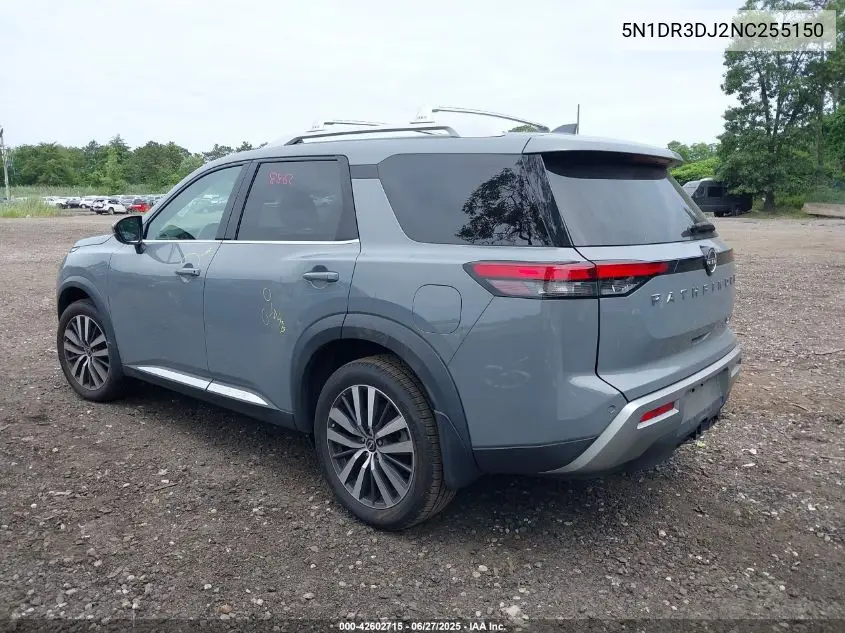 2022 Nissan Pathfinder Platinum 4Wd VIN: 5N1DR3DJ2NC255150 Lot: 42602715