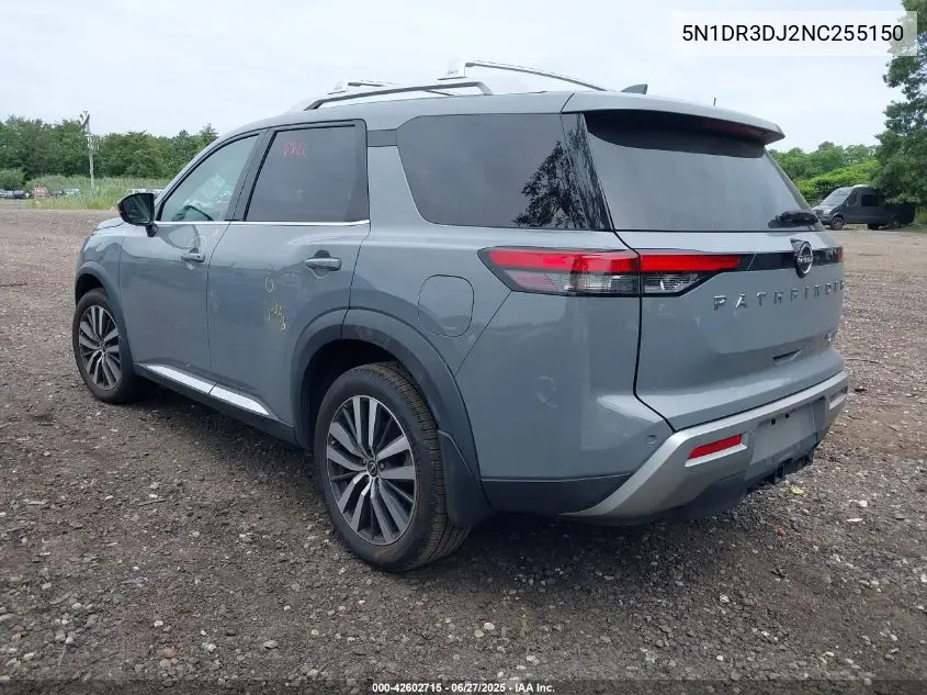 2022 Nissan Pathfinder Platinum 4Wd VIN: 5N1DR3DJ2NC255150 Lot: 42602715
