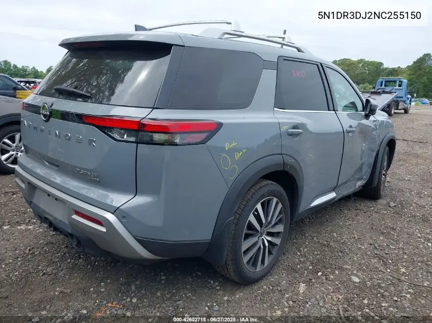 2022 Nissan Pathfinder Platinum 4Wd VIN: 5N1DR3DJ2NC255150 Lot: 42602715