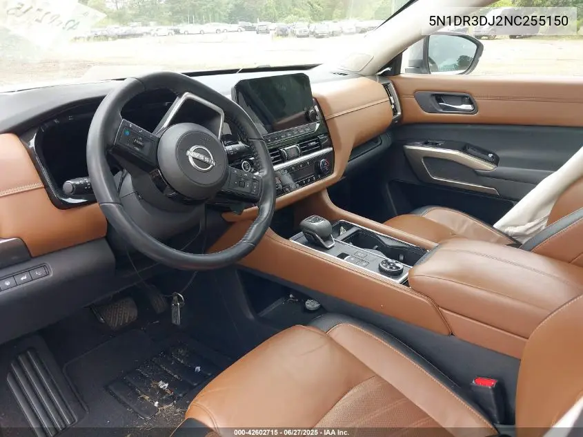 2022 Nissan Pathfinder Platinum 4Wd VIN: 5N1DR3DJ2NC255150 Lot: 42602715
