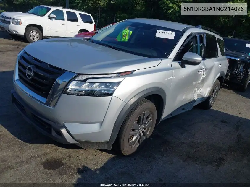2022 Nissan Pathfinder Sv 2Wd VIN: 5N1DR3BA1NC214026 Lot: 42613575