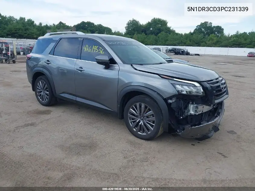 2023 Nissan Pathfinder Sl 4Wd VIN: 5N1DR3CD3PC231339 Lot: 42619536