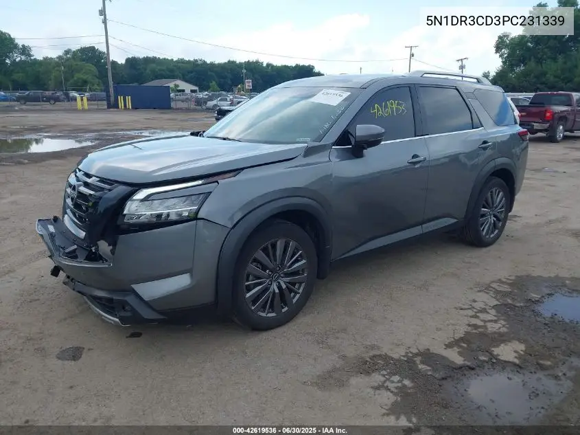 2023 Nissan Pathfinder Sl 4Wd VIN: 5N1DR3CD3PC231339 Lot: 42619536