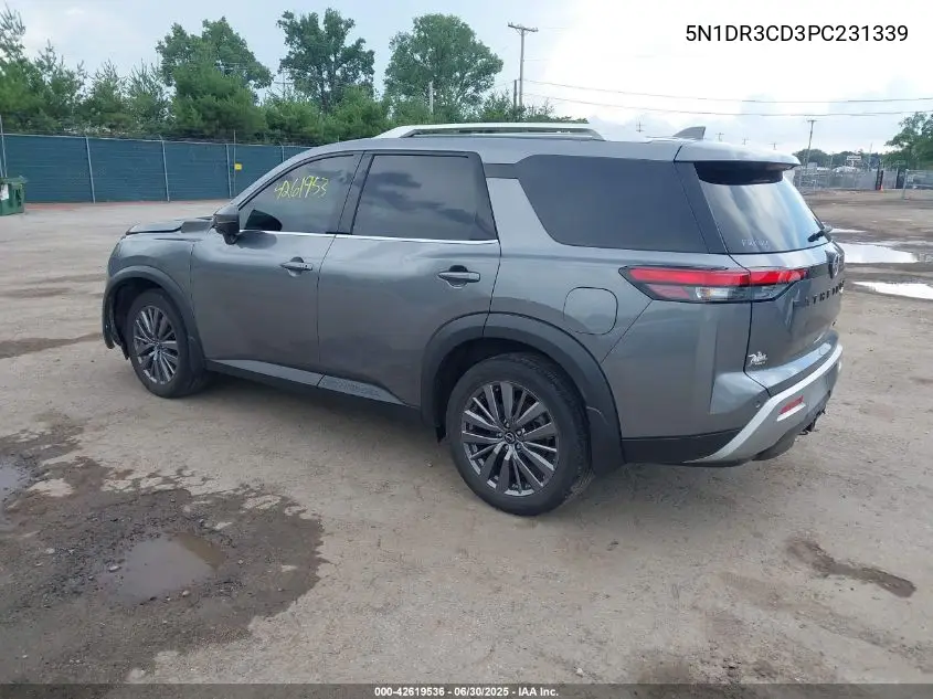 2023 Nissan Pathfinder Sl 4Wd VIN: 5N1DR3CD3PC231339 Lot: 42619536
