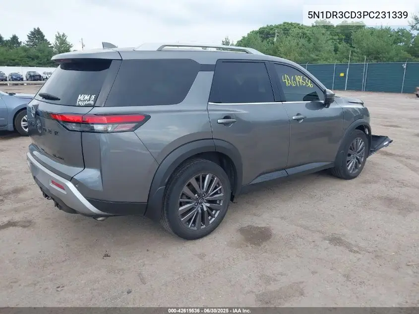 2023 Nissan Pathfinder Sl 4Wd VIN: 5N1DR3CD3PC231339 Lot: 42619536