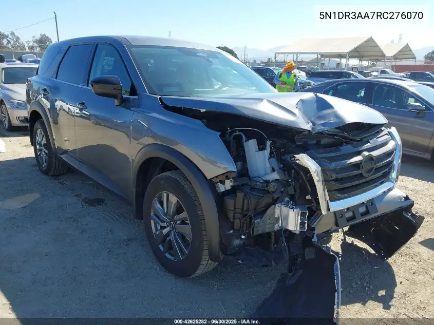 2024 Nissan Pathfinder S Fwd VIN: 5N1DR3AA7RC276070 Lot: 42625282