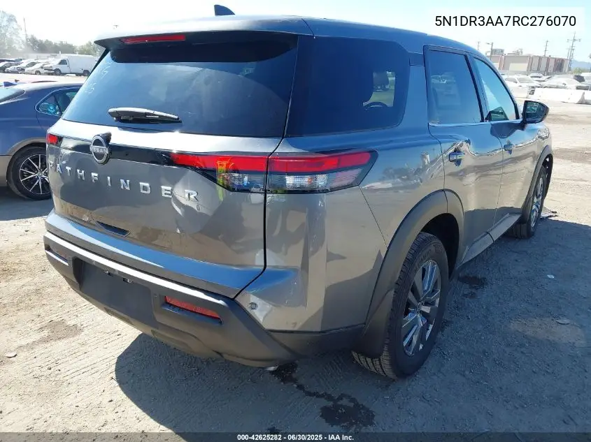 2024 Nissan Pathfinder S Fwd VIN: 5N1DR3AA7RC276070 Lot: 42625282