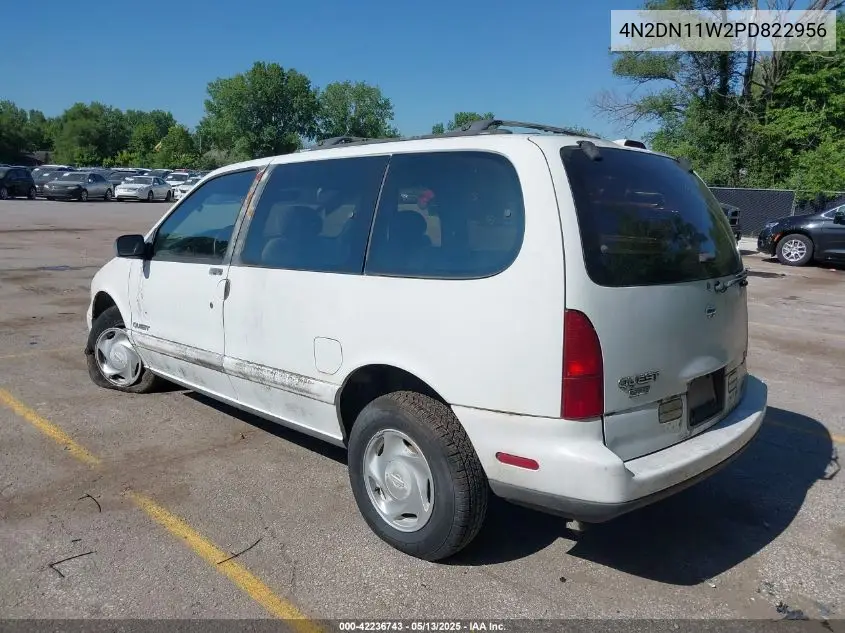 1993 Nissan Quest Gxe/Xe VIN: 4N2DN11W2PD822956 Lot: 42236743