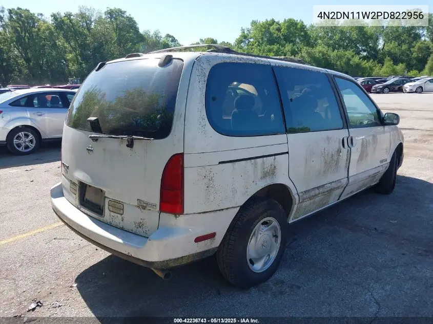 1993 Nissan Quest Gxe/Xe VIN: 4N2DN11W2PD822956 Lot: 42236743