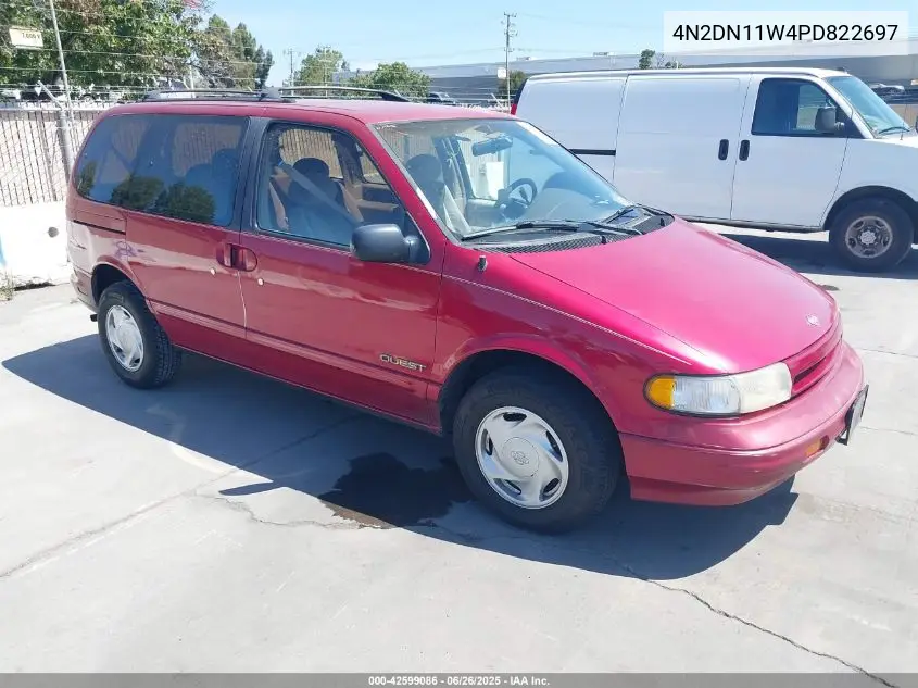 1993 Nissan Quest Gxe/Xe VIN: 4N2DN11W4PD822697 Lot: 42599086