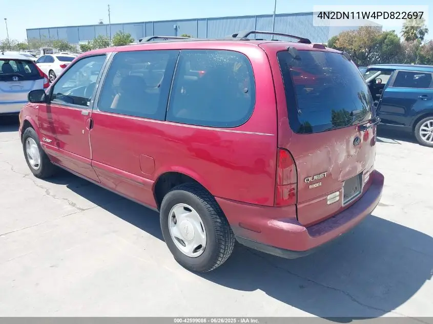 1993 Nissan Quest Gxe/Xe VIN: 4N2DN11W4PD822697 Lot: 42599086
