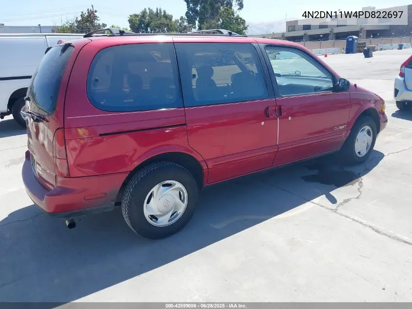 1993 Nissan Quest Gxe/Xe VIN: 4N2DN11W4PD822697 Lot: 42599086