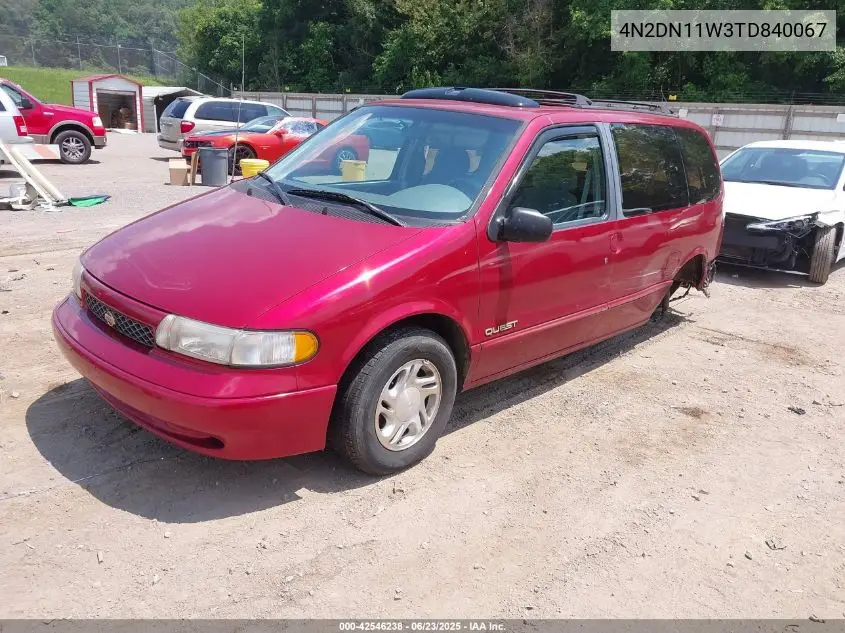 1996 Nissan Quest Xe/Gxe VIN: 4N2DN11W3TD840067 Lot: 42546238