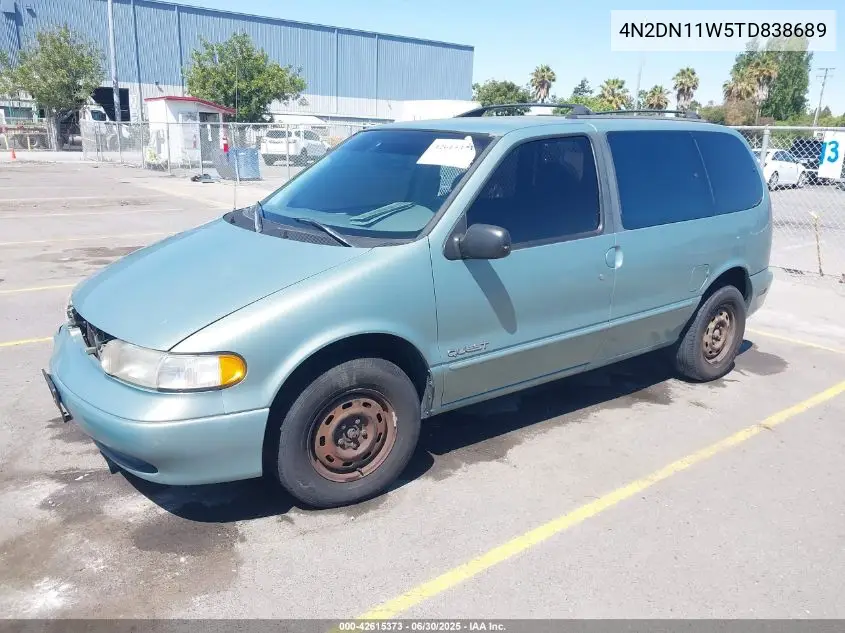 1996 Nissan Quest Xe/Gxe VIN: 4N2DN11W5TD838689 Lot: 42615373