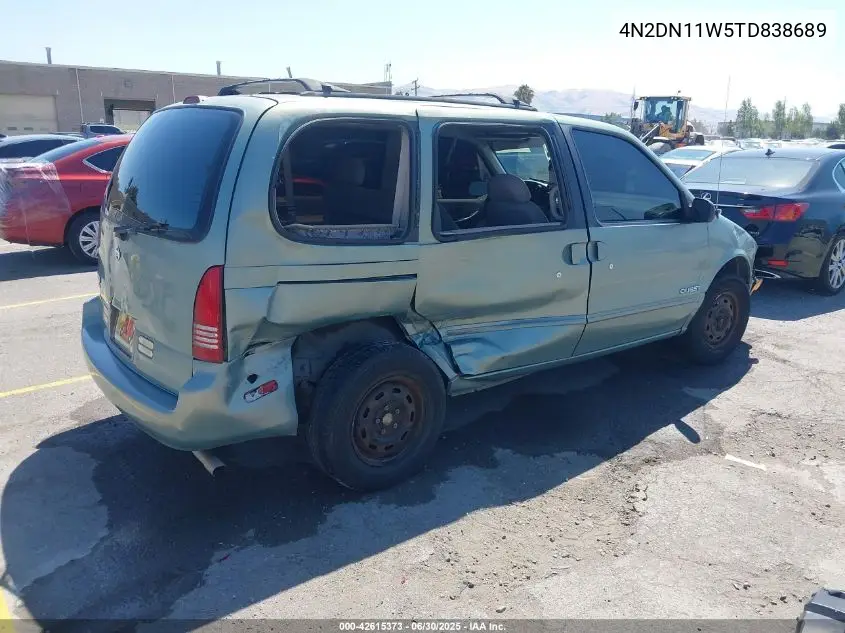 1996 Nissan Quest Xe/Gxe VIN: 4N2DN11W5TD838689 Lot: 42615373