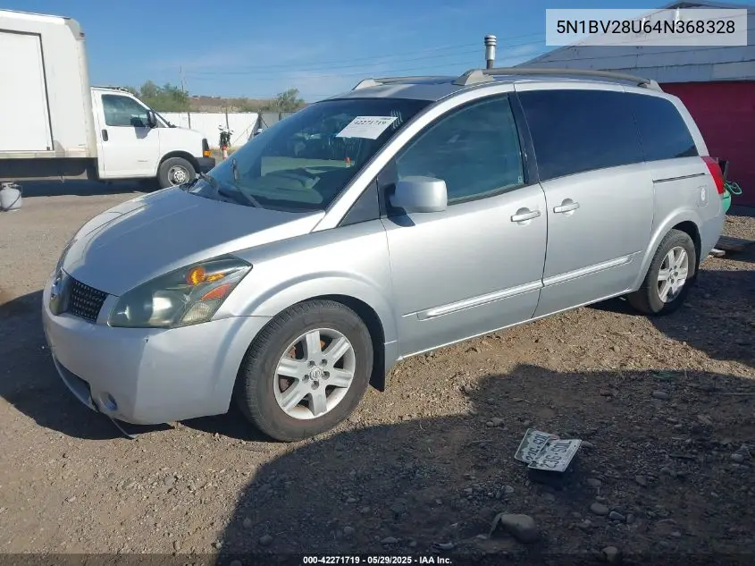 2004 Nissan Quest 3.5 Sl VIN: 5N1BV28U64N368328 Lot: 42271719