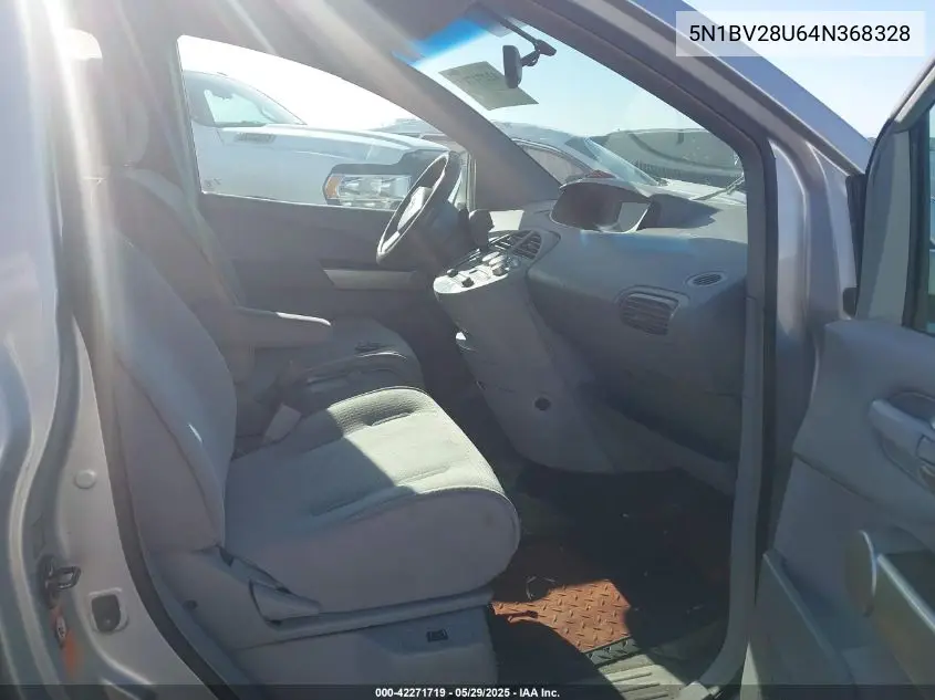 2004 Nissan Quest 3.5 Sl VIN: 5N1BV28U64N368328 Lot: 42271719