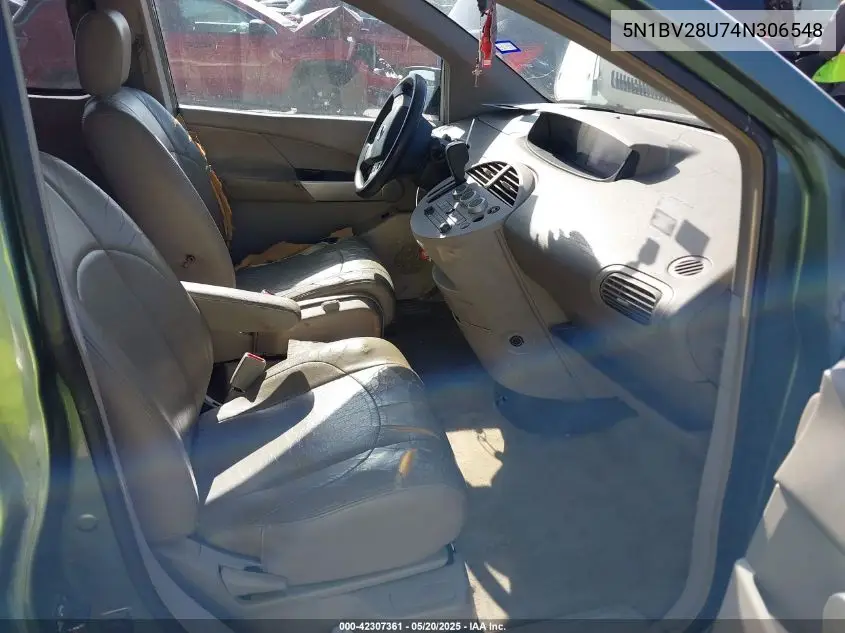 2004 Nissan Quest 3.5 S VIN: 5N1BV28U74N306548 Lot: 42307361